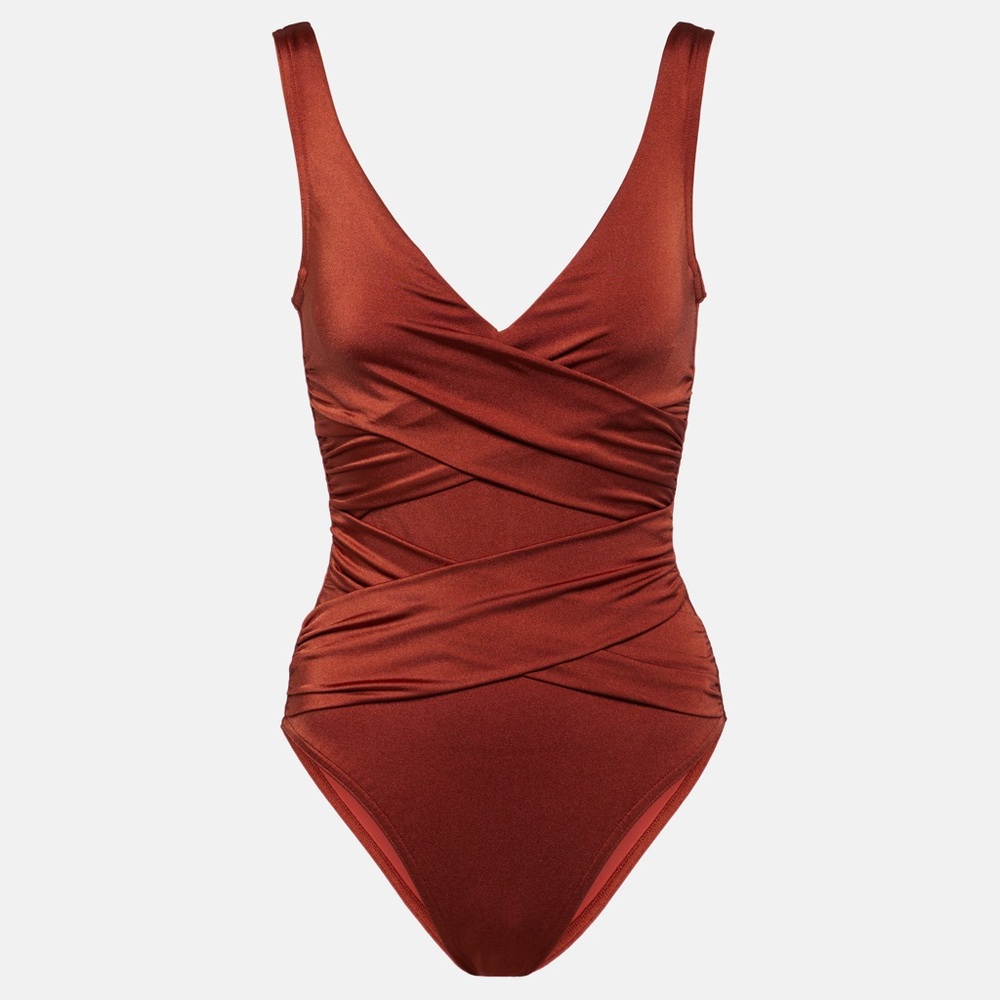 NWT Karla Colletto Sasha ruched swimsuit - size 10/med